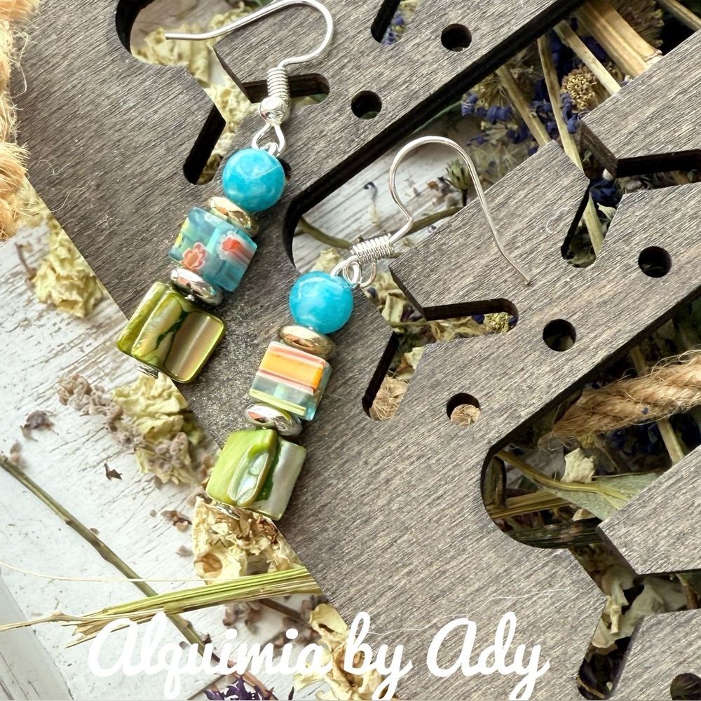 Alquimia Blue Beaded Earrings 41$